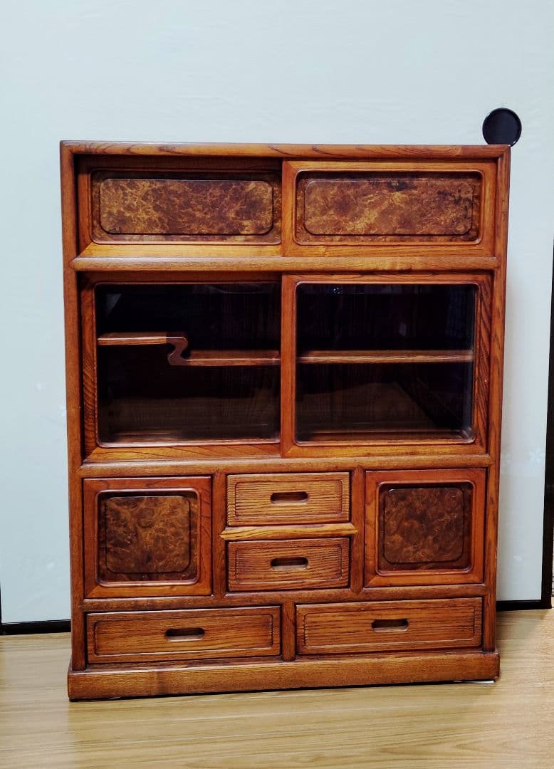 送料無料　 アンティーク 茶道具　茶箪笥　 昭和レトロ 飾り棚