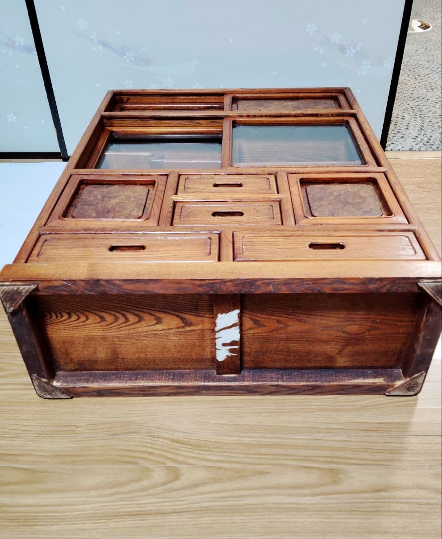 送料無料　 アンティーク 茶道具　茶箪笥　 昭和レトロ 飾り棚