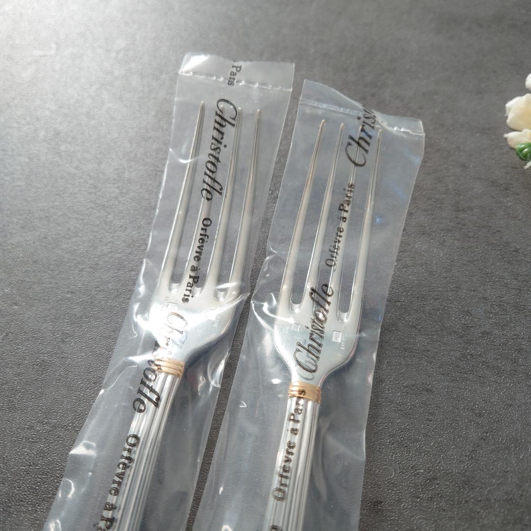 希少 クリストフル アリアゴールドリング スタンダードフォーク 未開封 2点