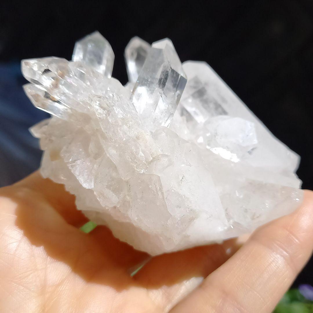 希少！水晶クラスター✨アーカンソー産クリスタル✨虹入り　天然石！4