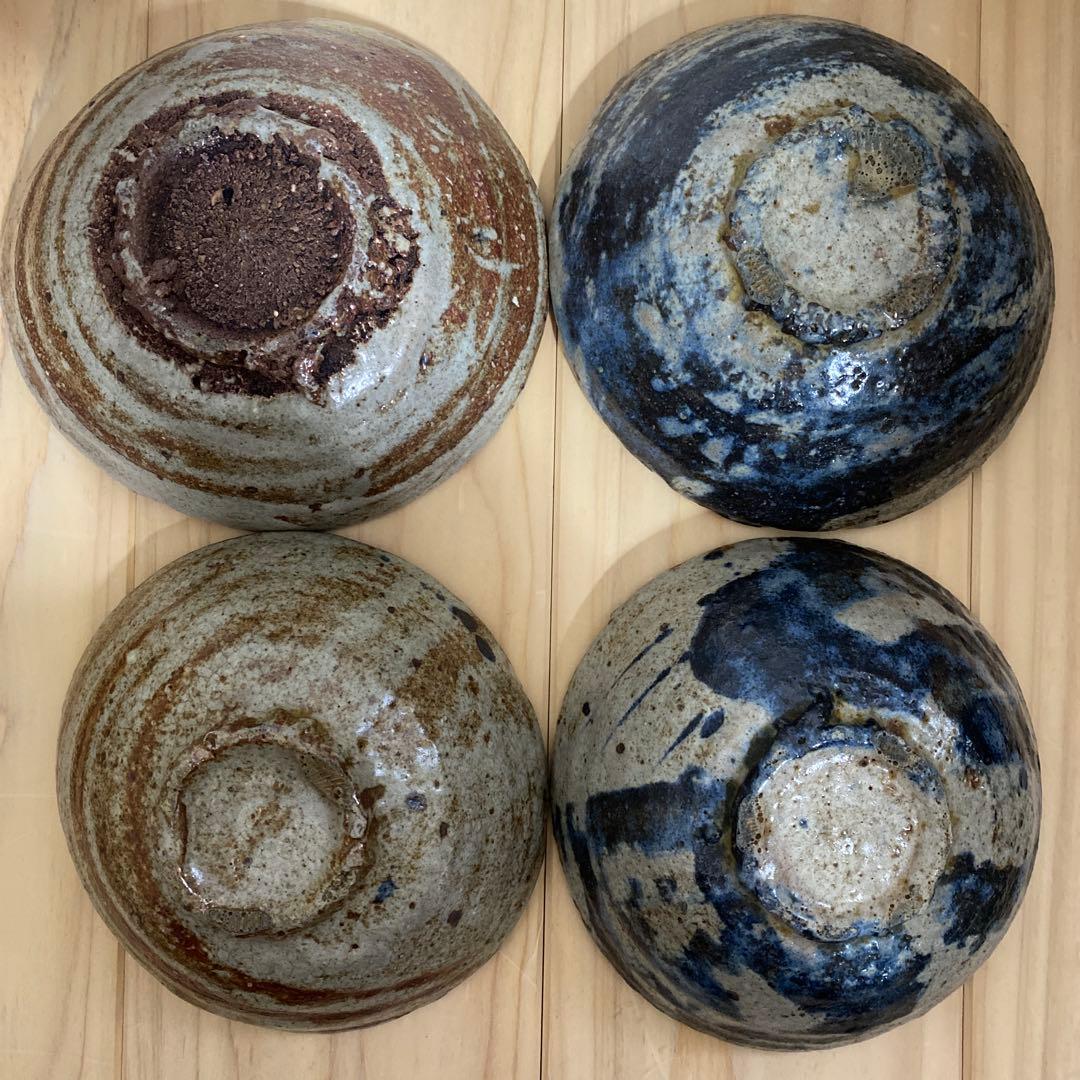 小野哲平　茶碗×4