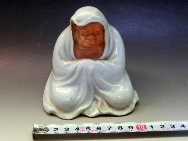 置物■達磨 白磁 だるま オブジェ 古玩 唐物 中国 古美術 時代物 骨董品■