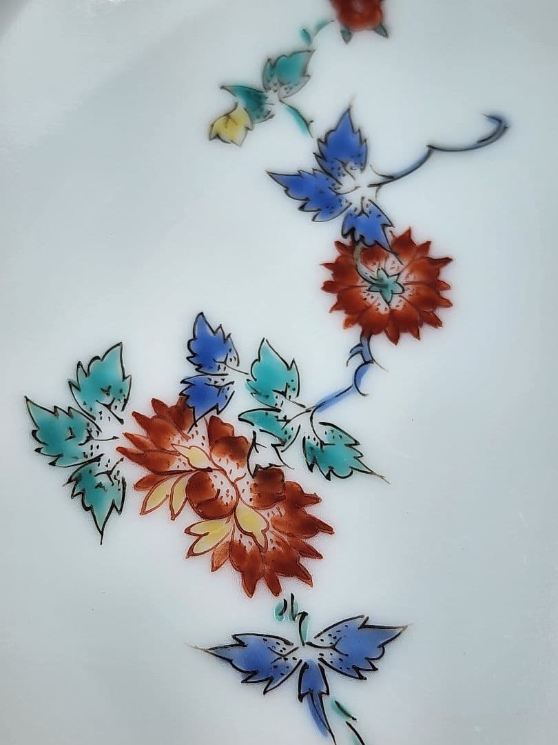 重要無形文化財 人間国宝 十三代 酒井田柿右衛門 有田焼 錦 牡丹文 小皿 5客