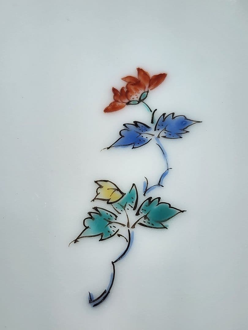 重要無形文化財 人間国宝 十三代 酒井田柿右衛門 有田焼 錦 牡丹文 小皿 5客