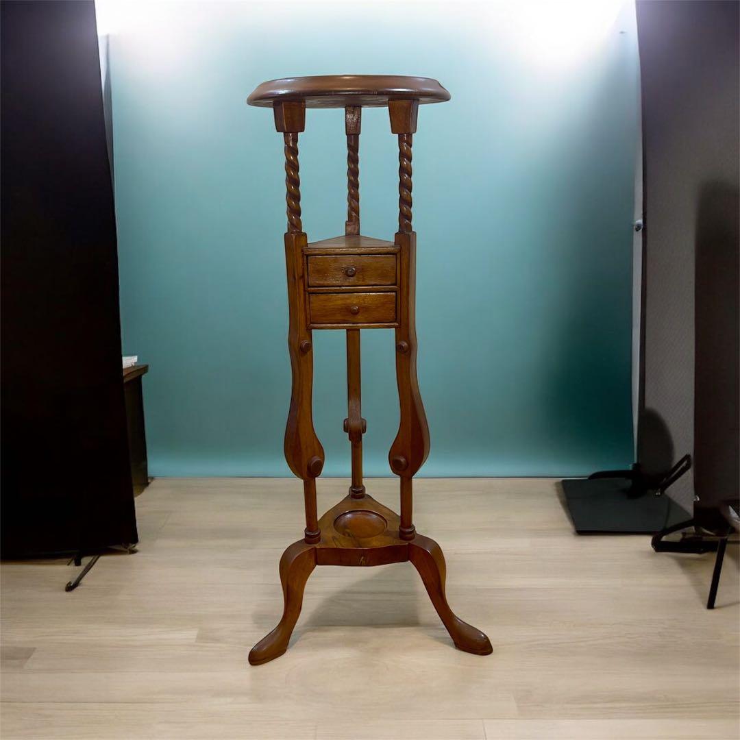 サイドテーブル 花台 ウィッグスタンド 英国 アンティーク