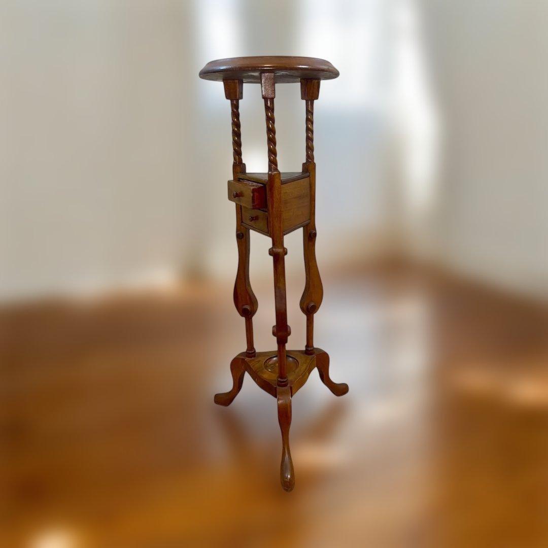 サイドテーブル 花台 ウィッグスタンド 英国 アンティーク