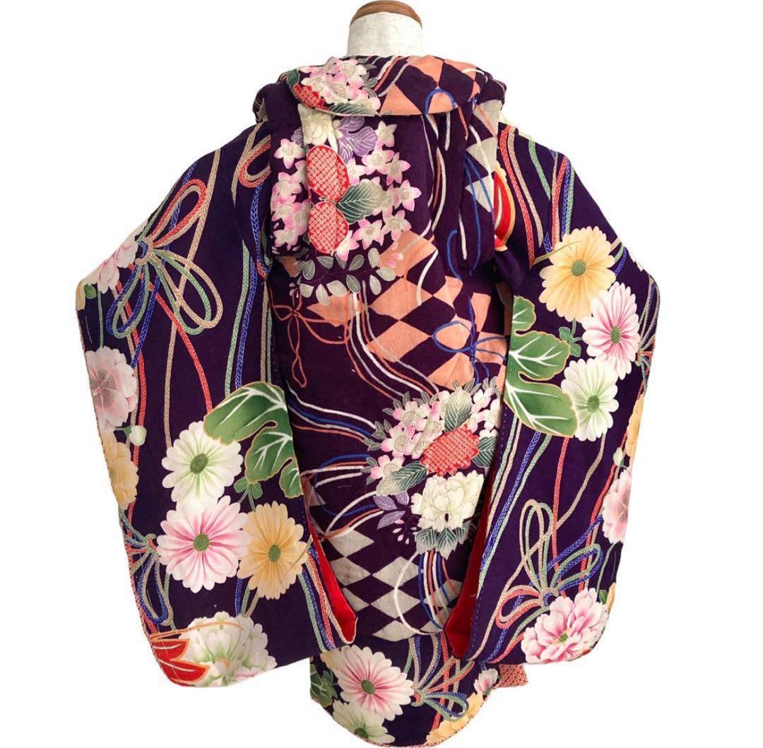 アンティーク　大正時代　女の子　子供着物　被布セット　ひな祭り