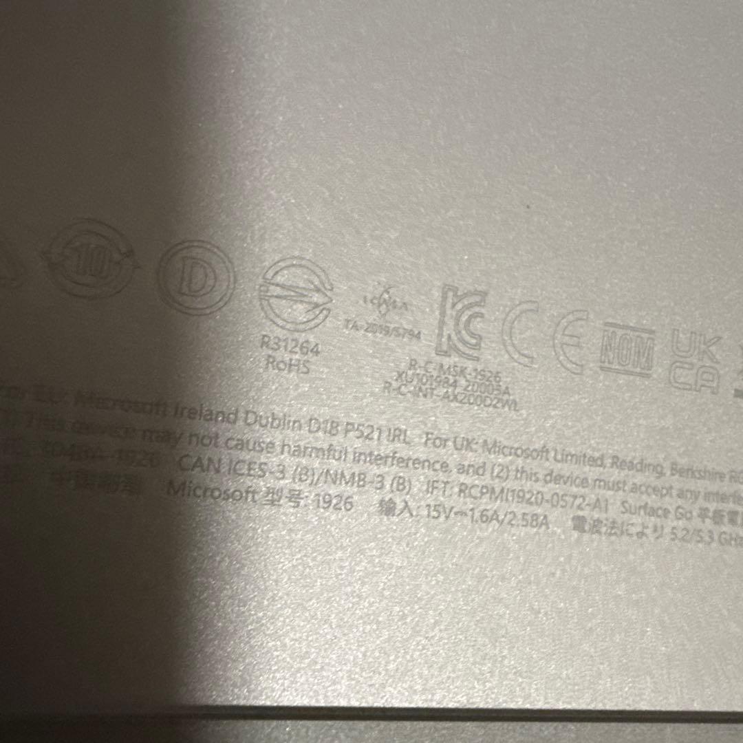 ノートパソコン　surface go3 1926