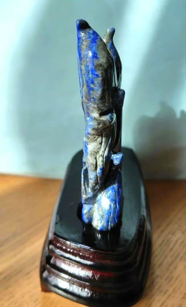 ラピスラズリ 九尾の狐 置物｜台座付き