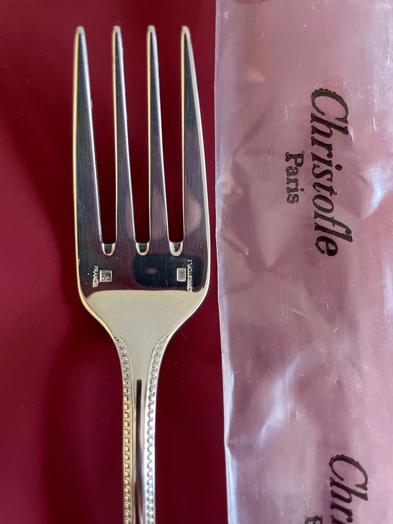 Christofle Perlesシルバーデザートフォーク5本セット