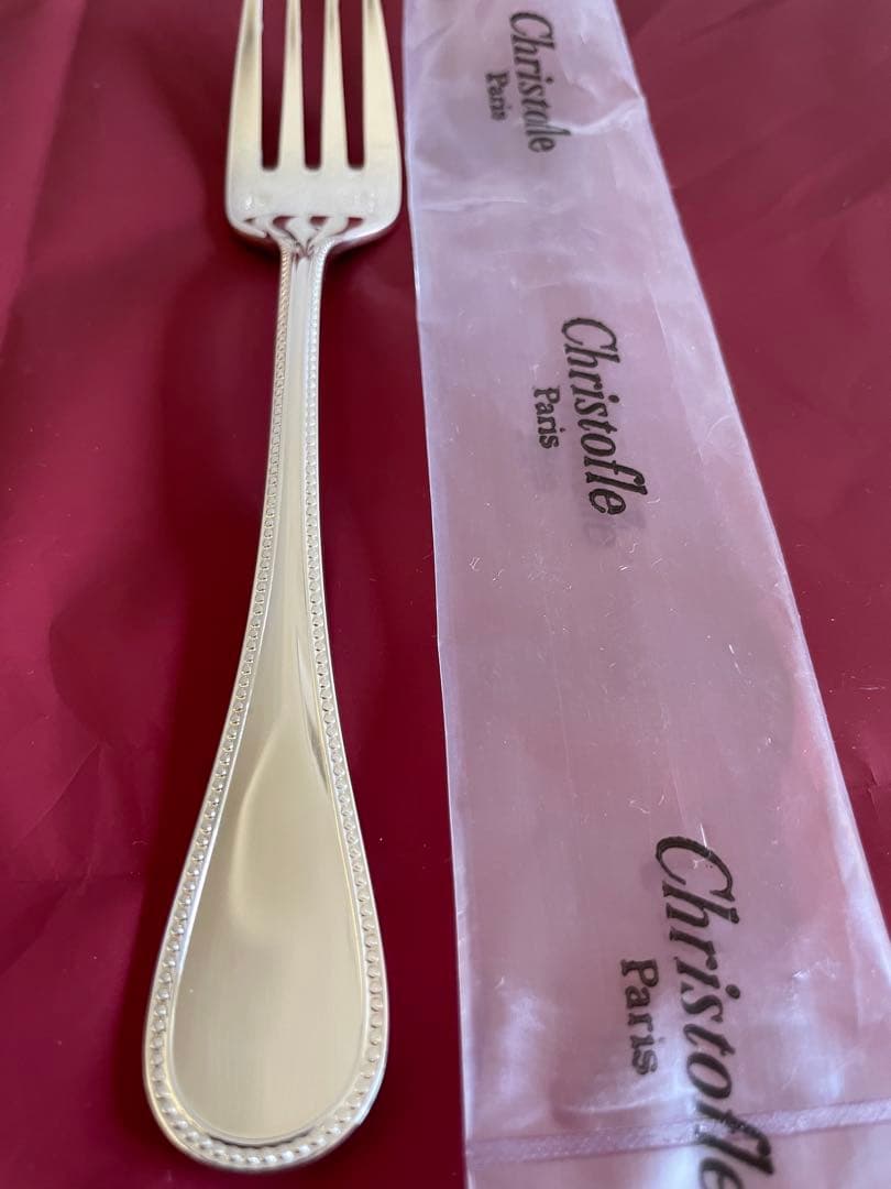 Christofle Perlesシルバーデザートフォーク5本セット