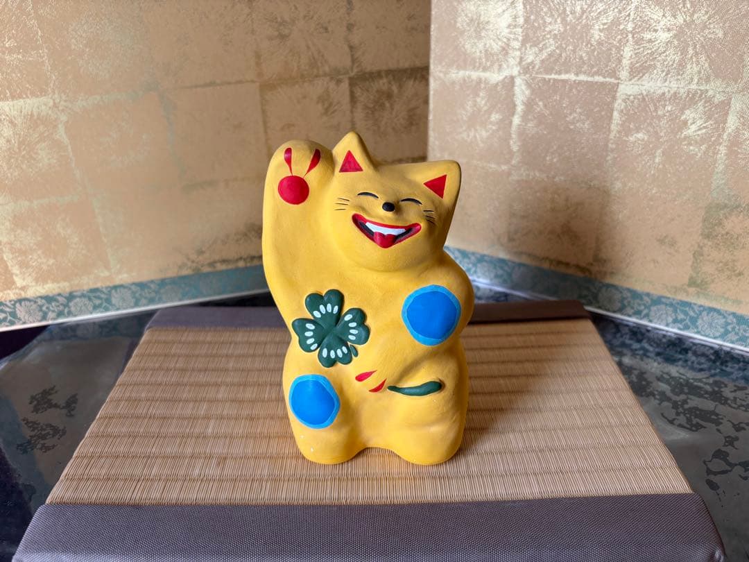 湯布院　輪葉葉招き猫　大猫子猫セット