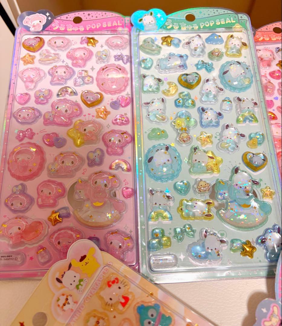 うるちゅるシール 6シートセット カラフルキャラクター　サンリオ