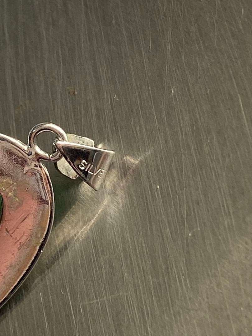 シルバー925 グリーンストーン ペンダント