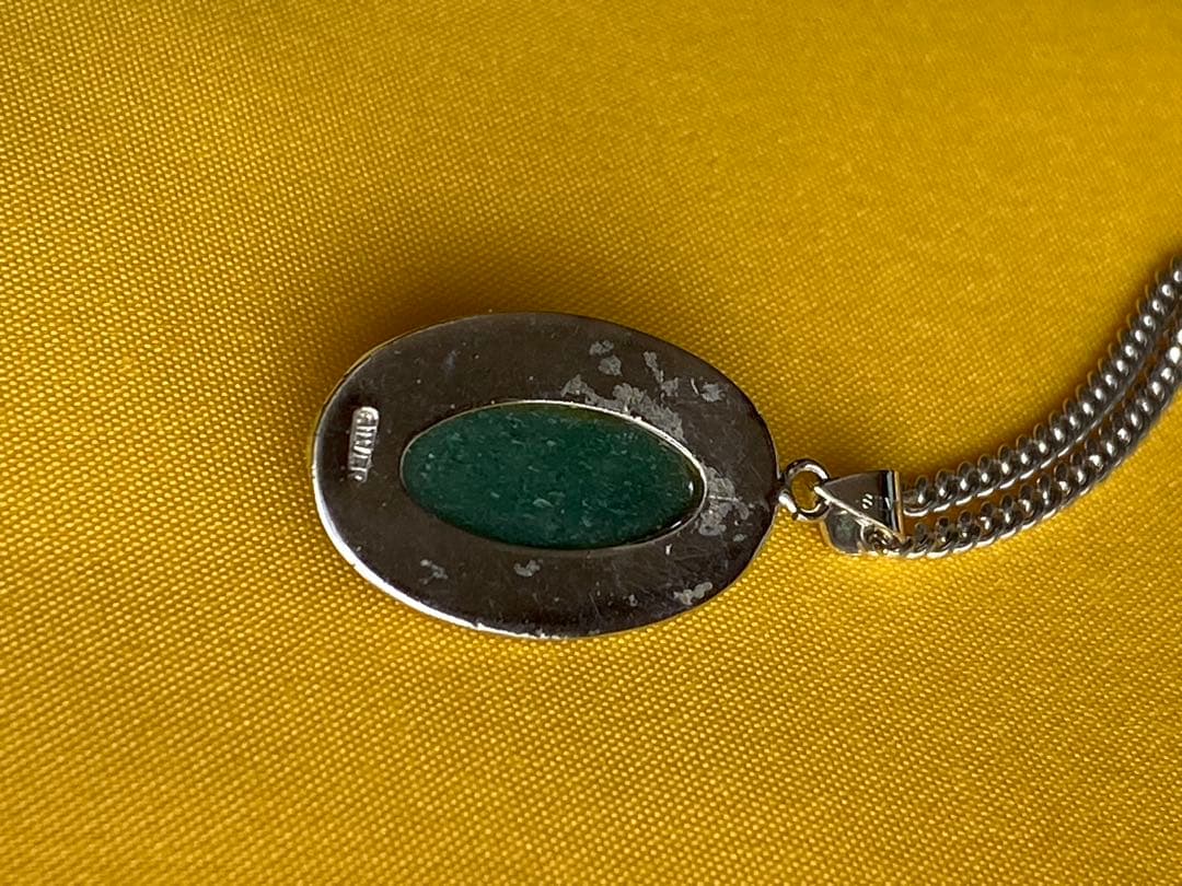 シルバー925 グリーンストーン ペンダント