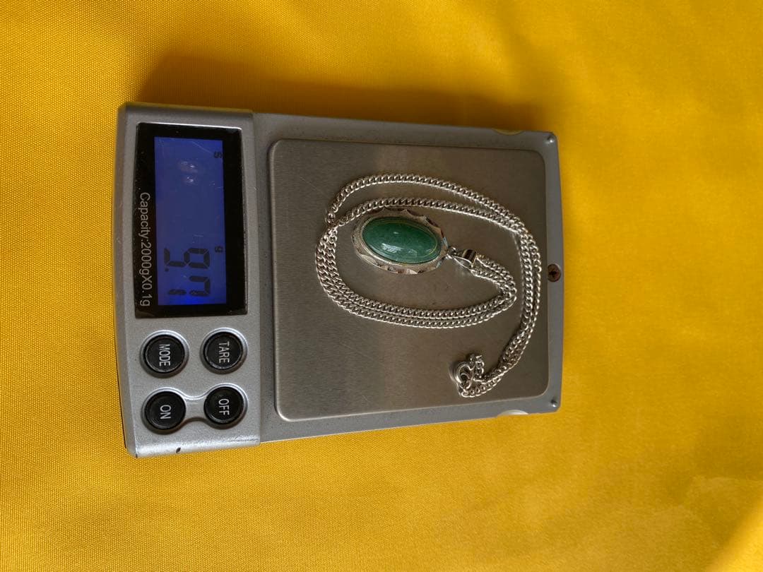 シルバー925 グリーンストーン ペンダント