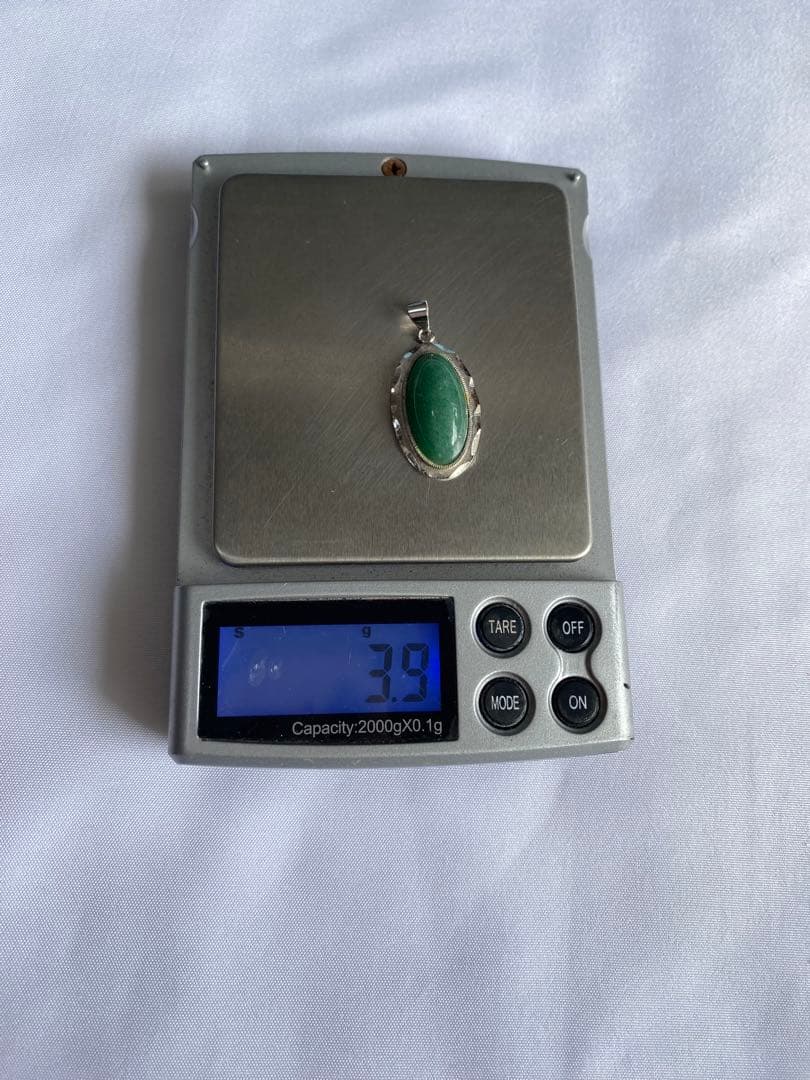 シルバー925 グリーンストーン ペンダント