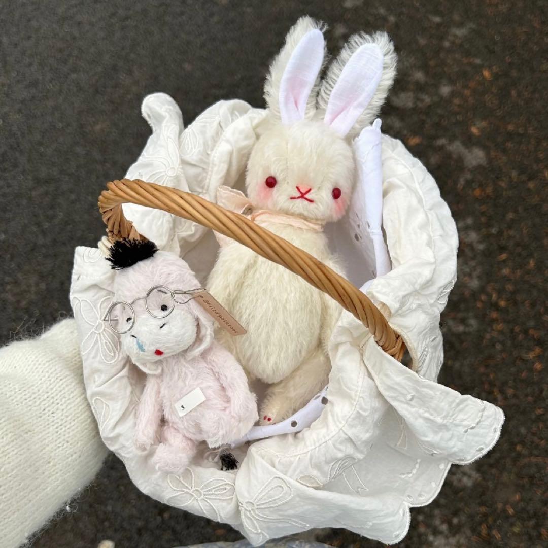 ベイビーラビット うさぎ ぬいぐるみ 海外作家様 ハンドメイド テディバニー 兎