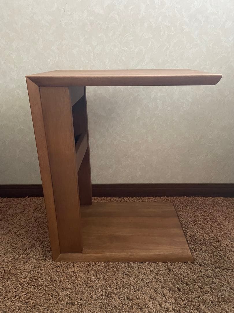 karimoku コの字型 テーブル TU1752 オーク材 サイドテーブル