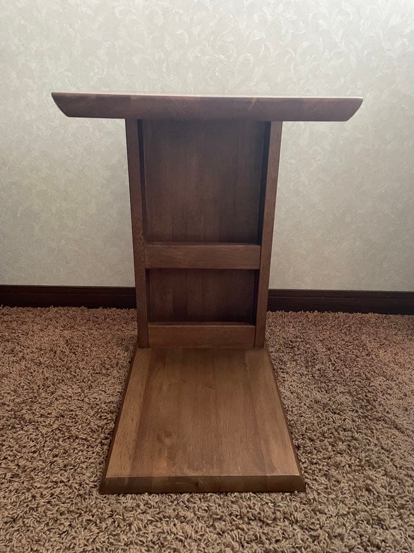 karimoku コの字型 テーブル TU1752 オーク材 サイドテーブル