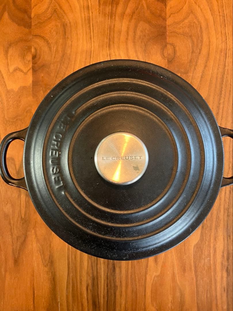 LE CREUSET 両手鍋20 黒