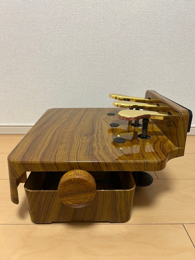 PUNK ピアノ補助ペダル　木目　レトロ