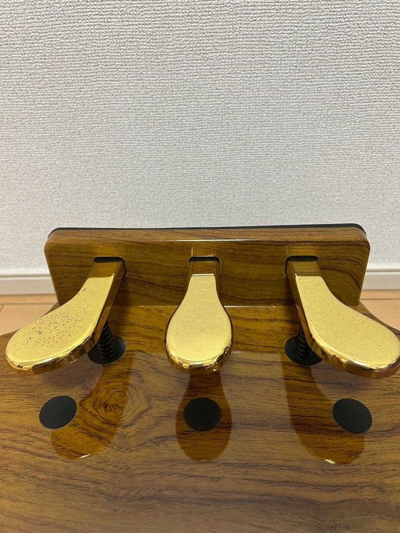 PUNK ピアノ補助ペダル　木目　レトロ