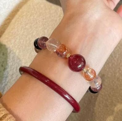 【一点物】高品質天然石ブレスレット 希少石 愛情 夢実現 恋愛