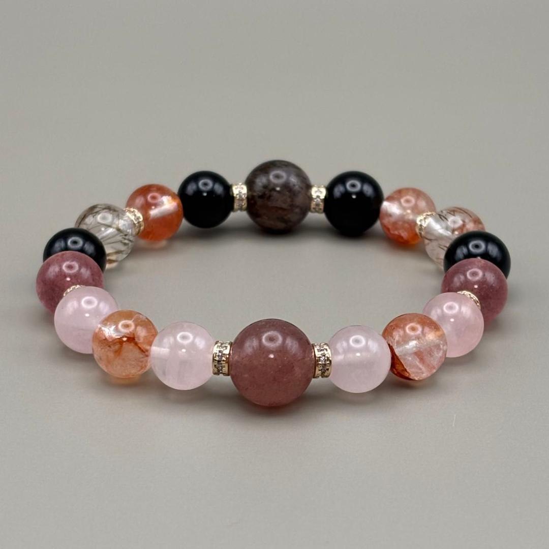 【一点物】高品質天然石ブレスレット 希少石 愛情 夢実現 恋愛