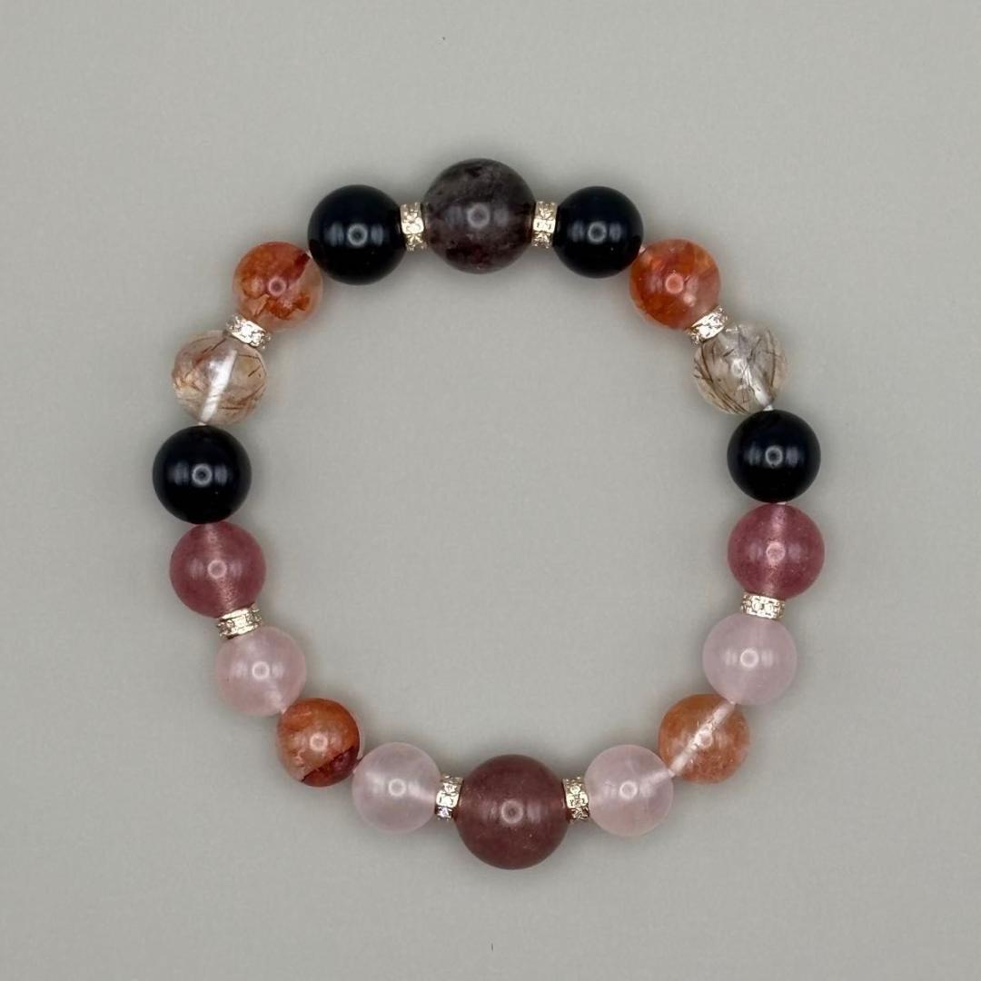 【一点物】高品質天然石ブレスレット 希少石 愛情 夢実現 恋愛