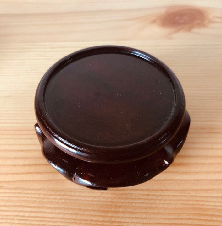 大明萬暦景徳鎮製　印泥　器　台座付き　手描き　民藝　カラフル