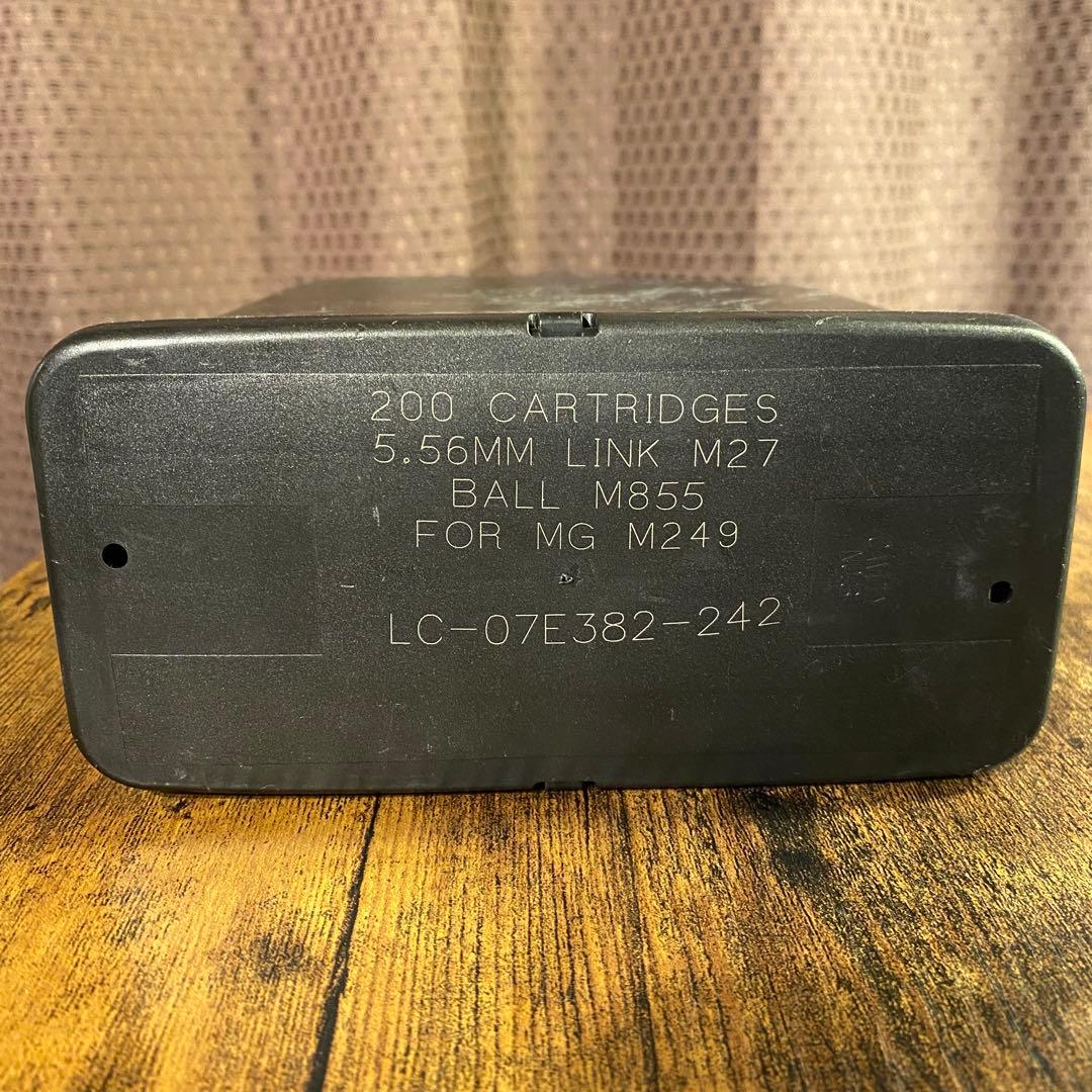 M249 ミニミ　5.56㎜　200連ボックスマガジン ブラック　実物