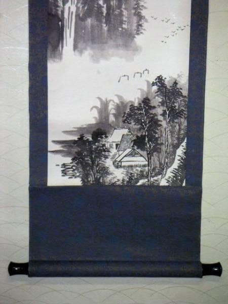 ♥中国古画　掛け軸　在印　掛軸　骨董　古玩