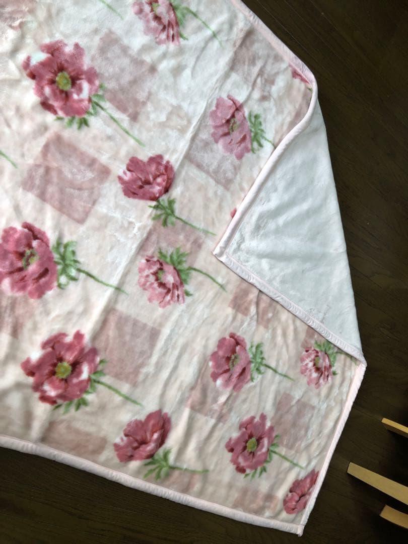 合わせ毛布　シングルサイズ　ピンクとブルー　２枚セット