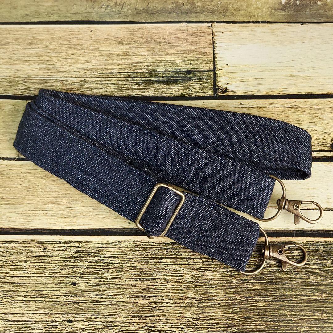 刺繍デニムバック　No.673　デニムリメイク　スマイリー　刺繍バック