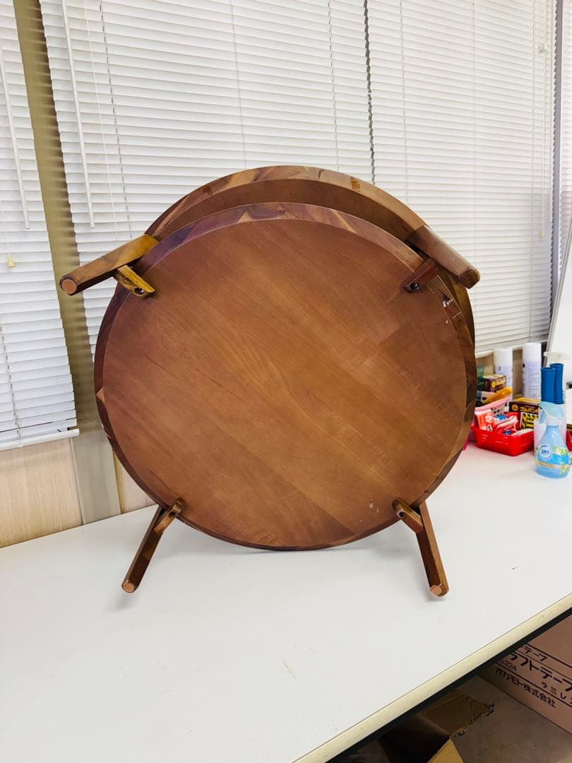 NITORI ニトリ 丸い テーブル インテリア 座卓 ちゃぶ台 80cm 食卓