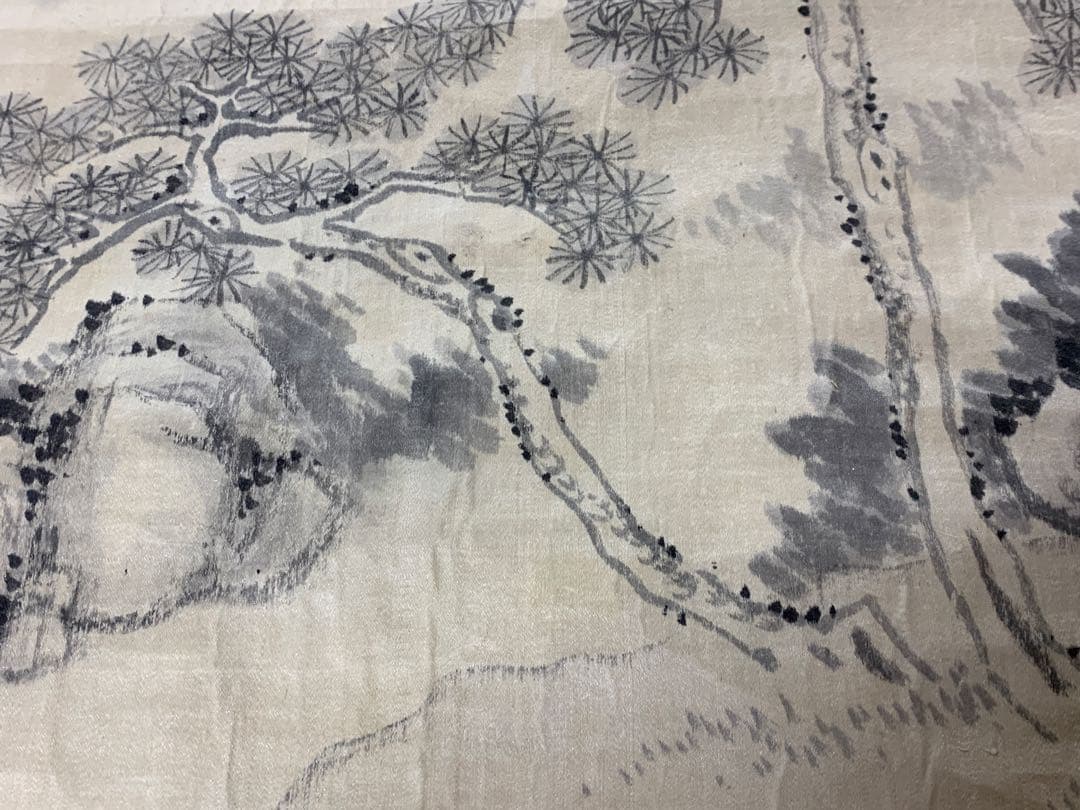 『8146』山水図 絖本 マクリ 中国画