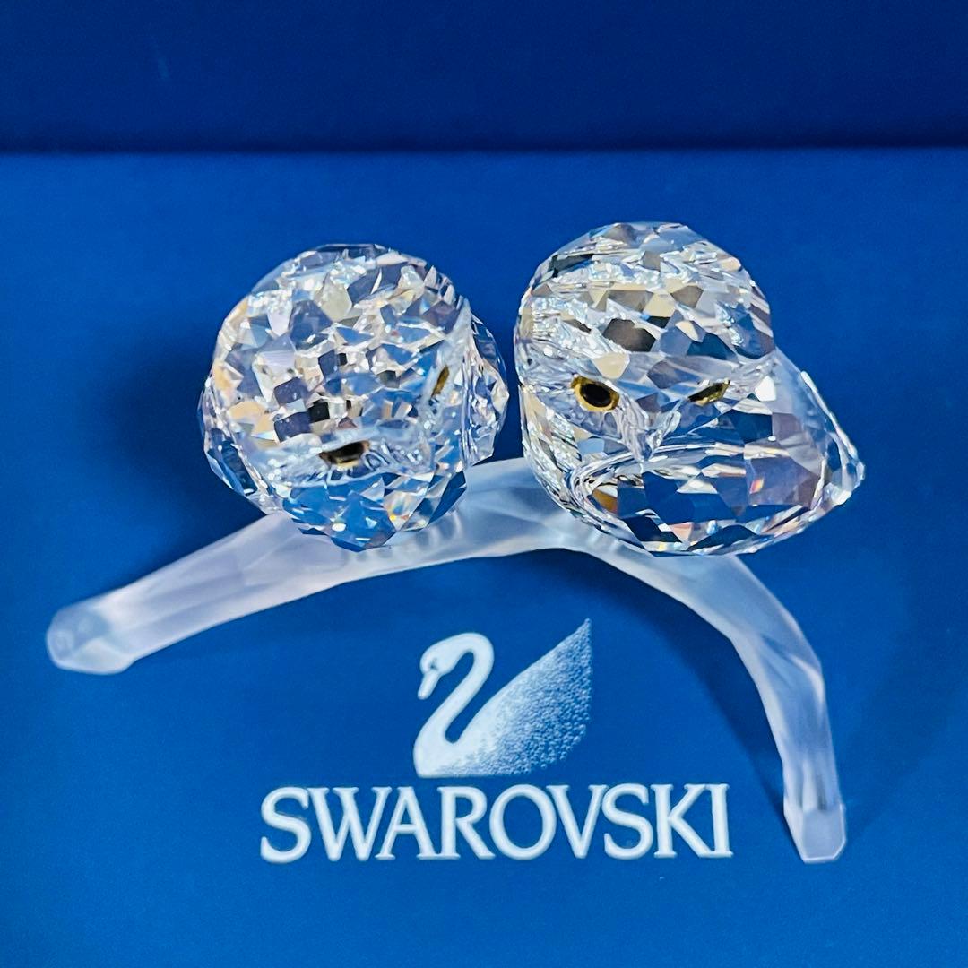 スワロフスキー/廃盤　フクロウ2羽