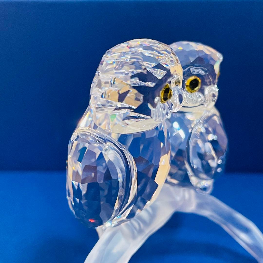 スワロフスキー/廃盤　フクロウ2羽