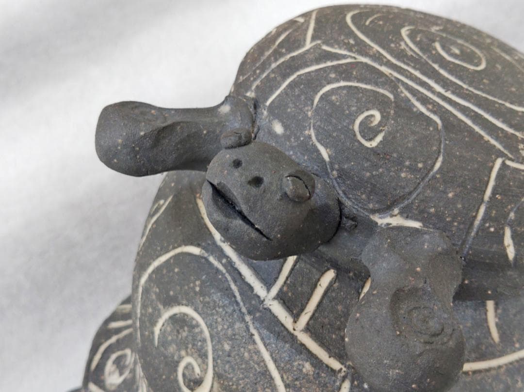 愛嬌のある陶器の亀の焼酎サーバー　ディスペンサー　陶器の置物　実用＆インテリアに