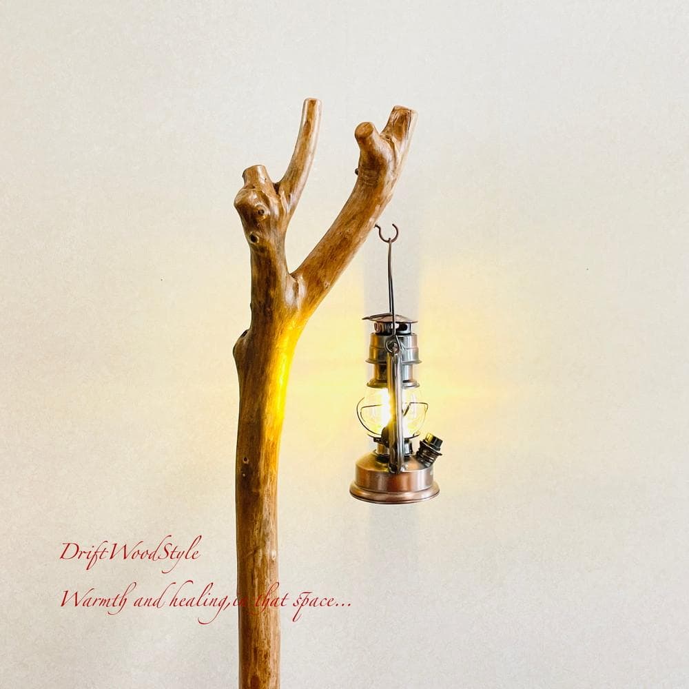 流木インテリア 天然流木のランプスタンド 置物 北欧 照明 ランタン N96
