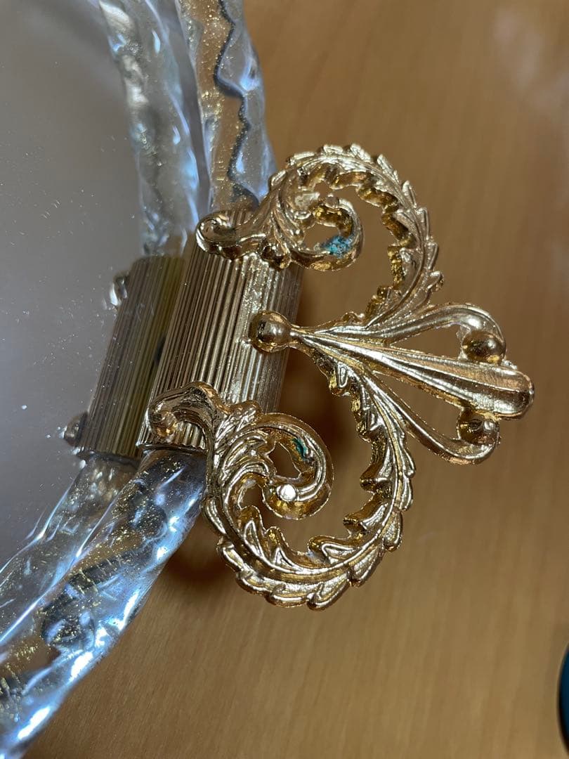 ベネチアングラス ミラートレイ ムラーノガラス ゴールド ガラス