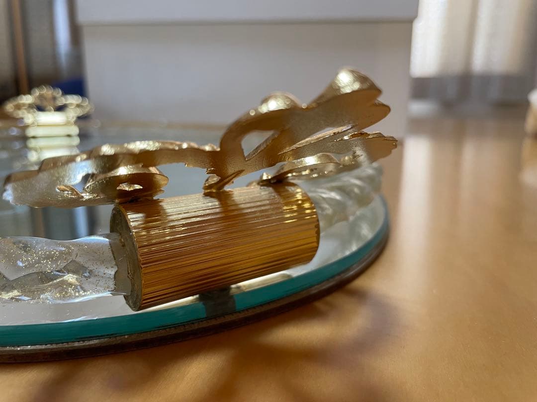 ベネチアングラス ミラートレイ ムラーノガラス ゴールド ガラス