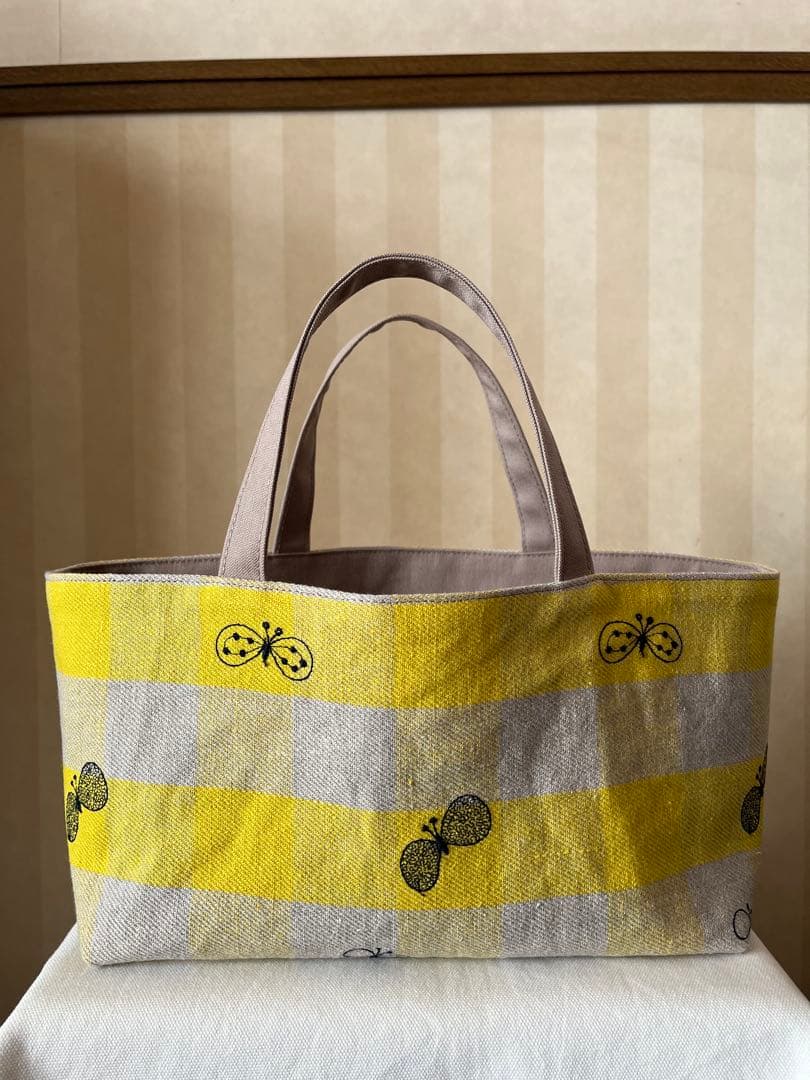 ハンドメイド　ランチトートバッグ　ミナペルホネン choucho