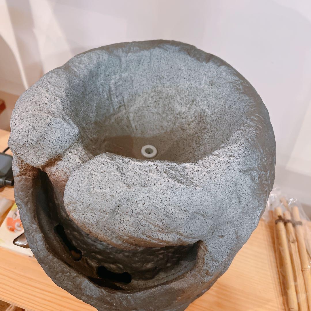 信楽焼　つくばい　イオンの泉　箱説明書あり