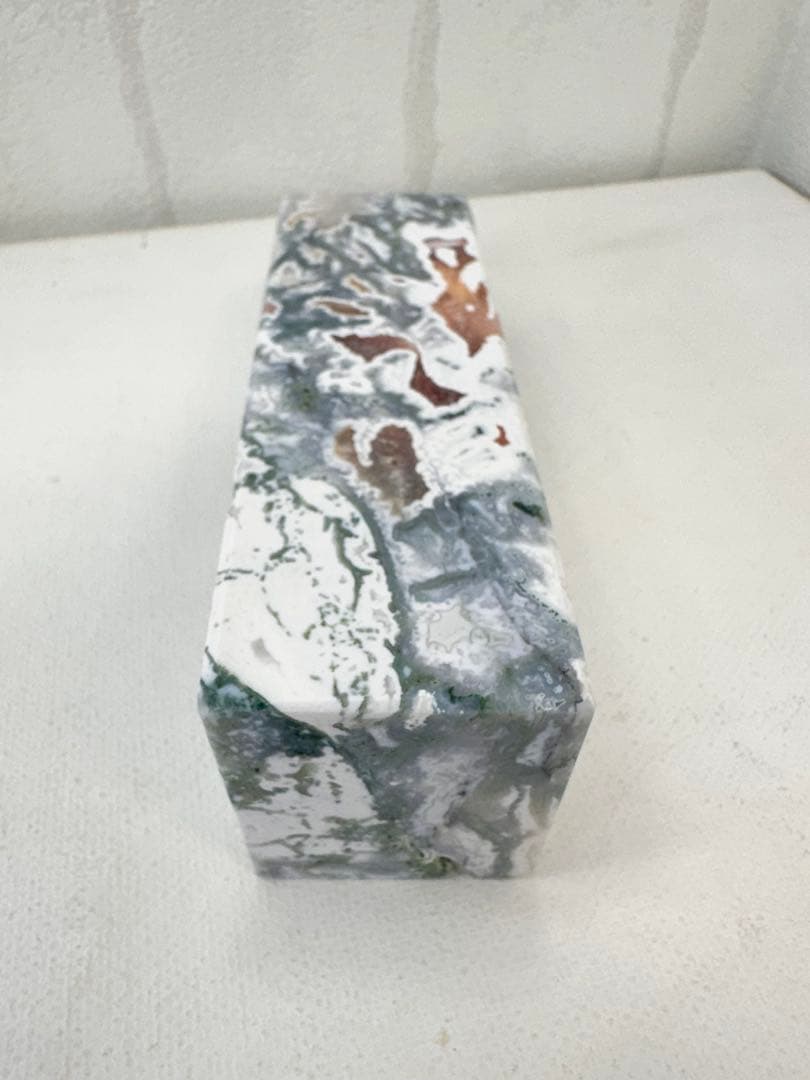 高品質　ピンクモスアゲート　タワー　四角柱　天然石