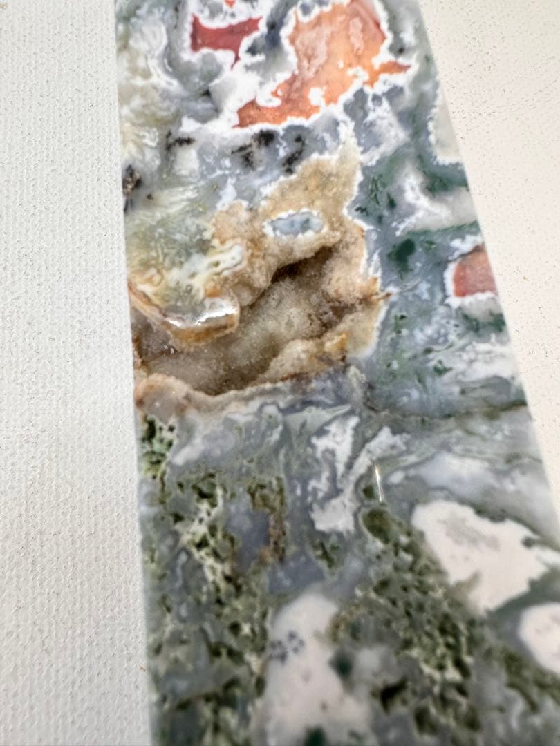 高品質　ピンクモスアゲート　タワー　四角柱　天然石