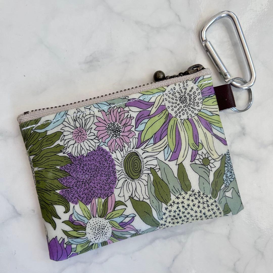 リバティスモールスザンナ カラビナポーチ キーホルダー　カードケース