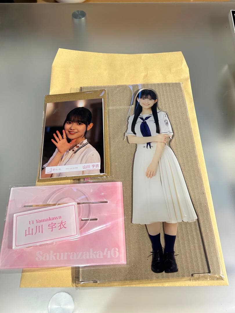 櫻坂46 山川宇衣 ペンライトスタンド ＆ 福袋アザーカット セット