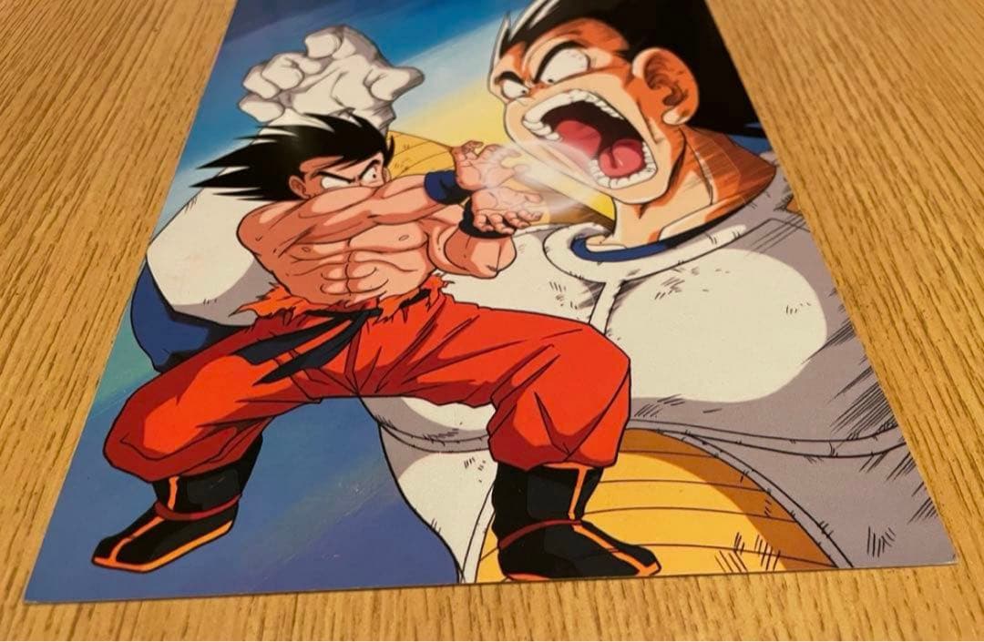 希少！初期版【アマダ】ドラゴンボールＺ　デラックスカード　悟空対ベジータ　レトロ